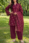 Magenta Printed Lawn – Unstitched 3 Piece Suit