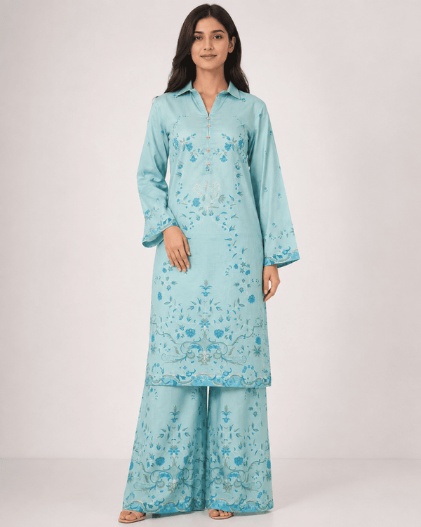 BlueBall Mist – Stitched Lawn 2 Piece Co-ord Set