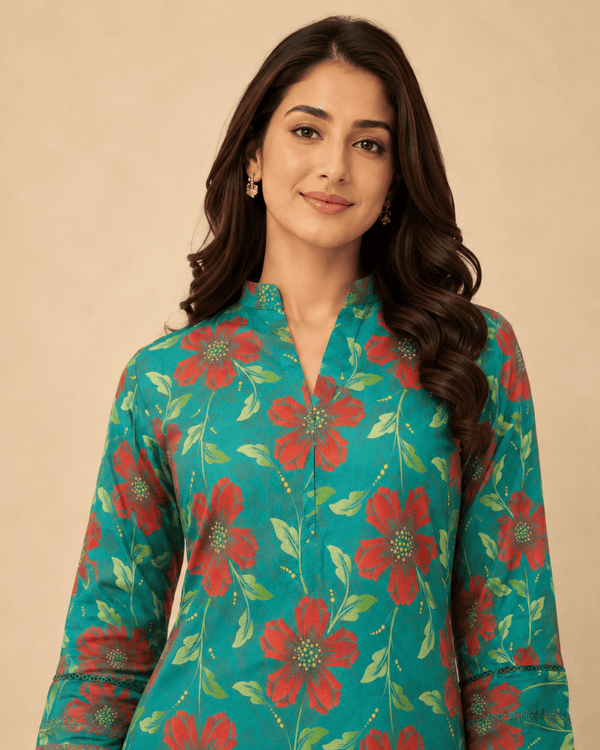 Emerald Rouge – Stitched Lawn 3 Piece Suit