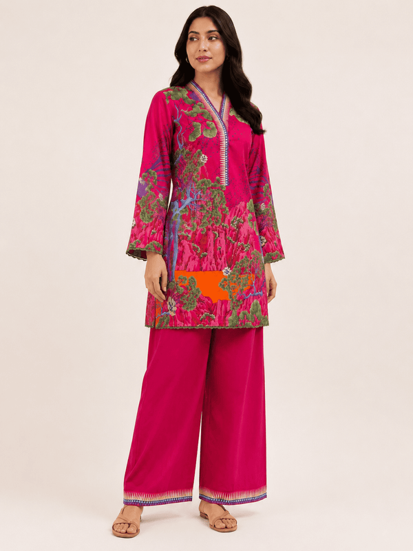 Fuchsia Garden – Stitched Lawn 2 Piece Suit
