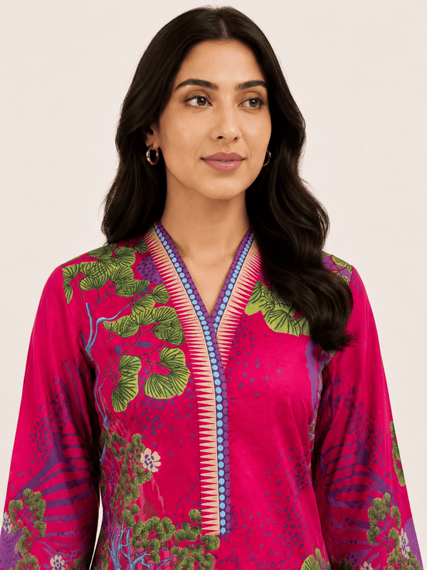 Fuchsia Garden – Stitched Lawn 2 Piece Suit