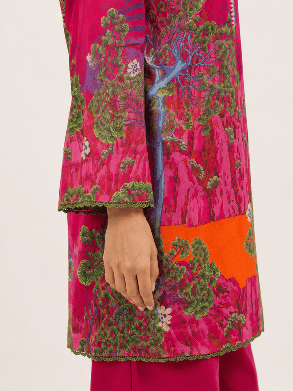Fuchsia Garden – Stitched Lawn 2 Piece Suit