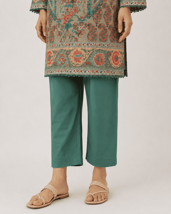Heritage Sage – Stitched Cambric 2 Piece Suit