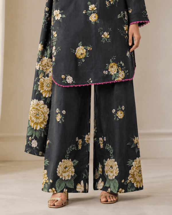 Midnight Floral – Stitched Lawn 3 Piece Co-ord Set