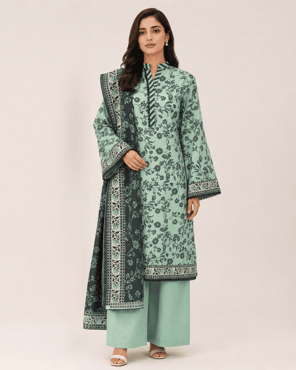 Mint Serenade – Stitched Lawn 3 Piece Suit