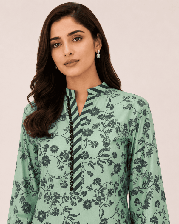 Mint Serenade – Stitched Lawn 3 Piece Suit