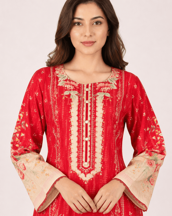 Ruby Bloom – Stitched Lawn 2 Piece Suit
