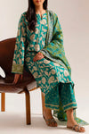 Sea Green Printed Lawn – Unstitched 3 Piece Suit