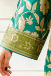 Sea Green Printed Lawn – Unstitched 3 Piece Suit