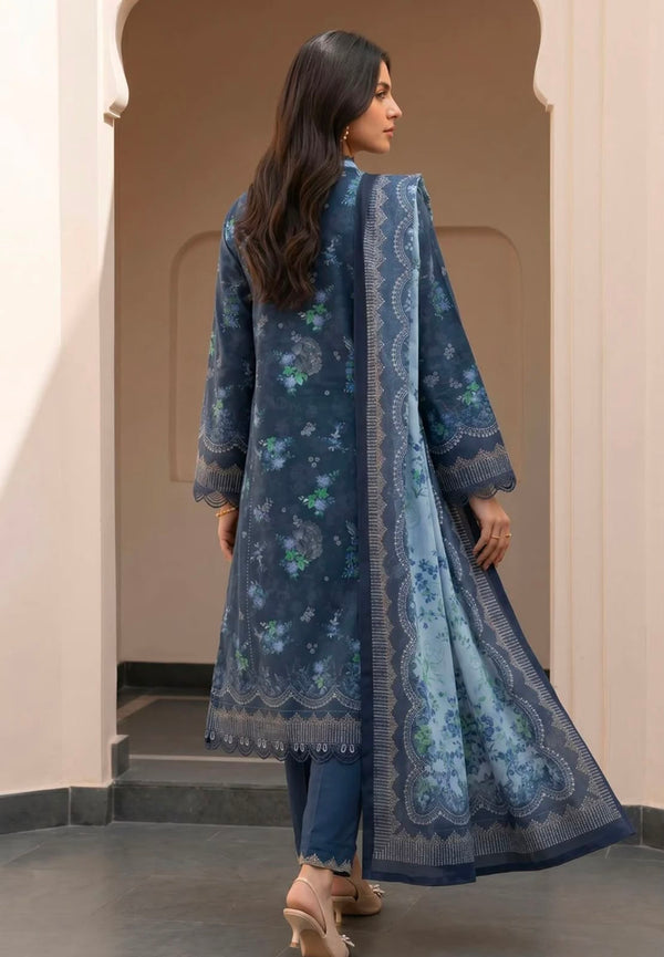 Zellbury – Unstitched Digital Printed Lawn 3 Piece Suit