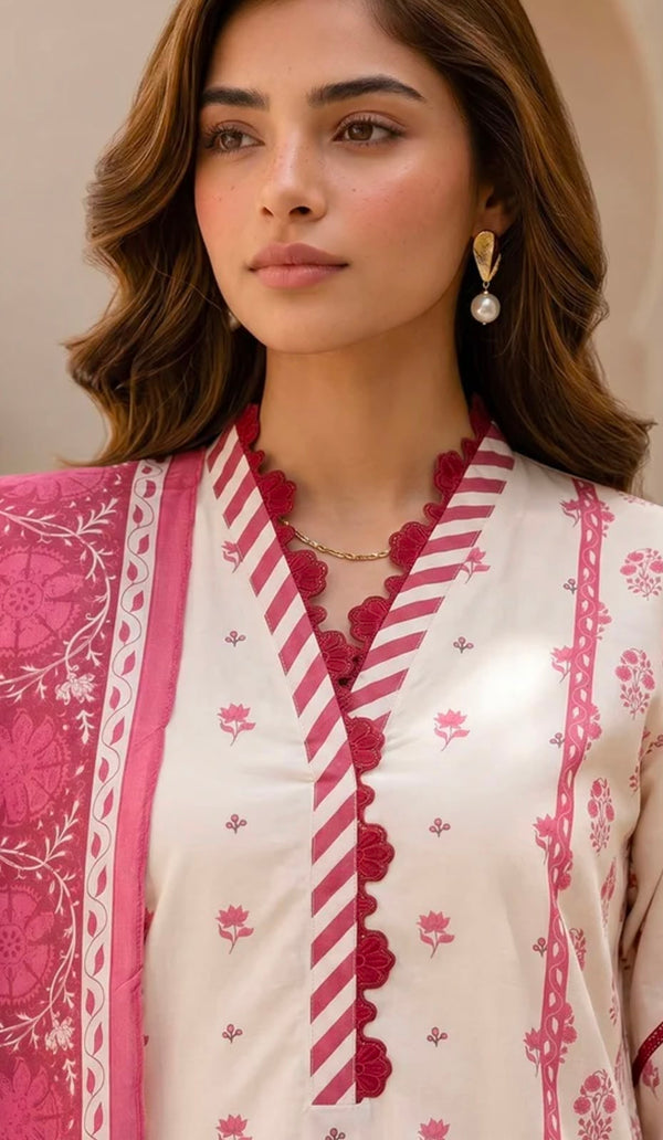 Zellbury – Unstitched Digital Printed Lawn 3 Piece Suit