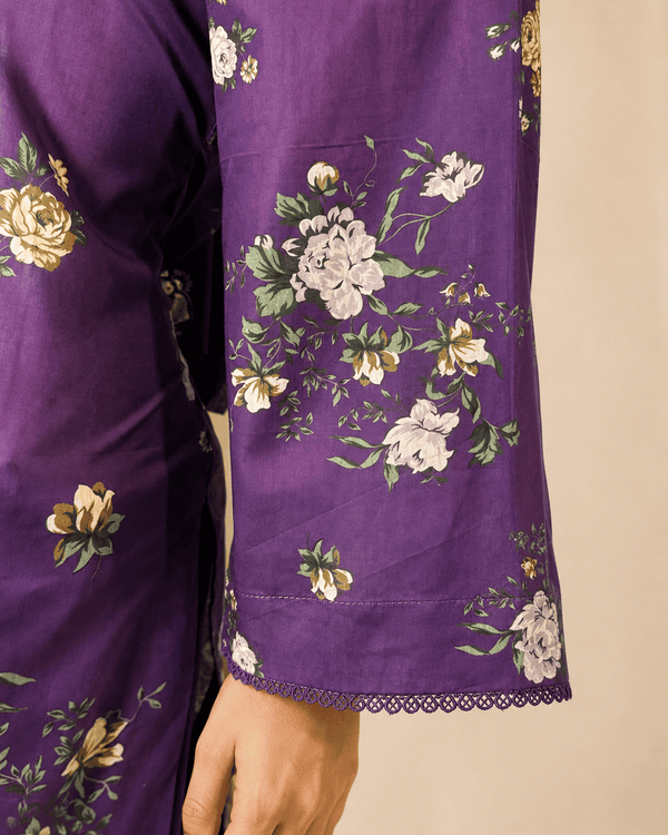 Violet Reverie – Stitched Lawn 3 Piece Co-ord Set