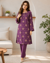 Midnight Purple – Stitched Cotton 2 Piece Suit