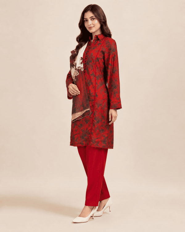 Velvet Rouge – Stitched Lawn 3 Piece Suit